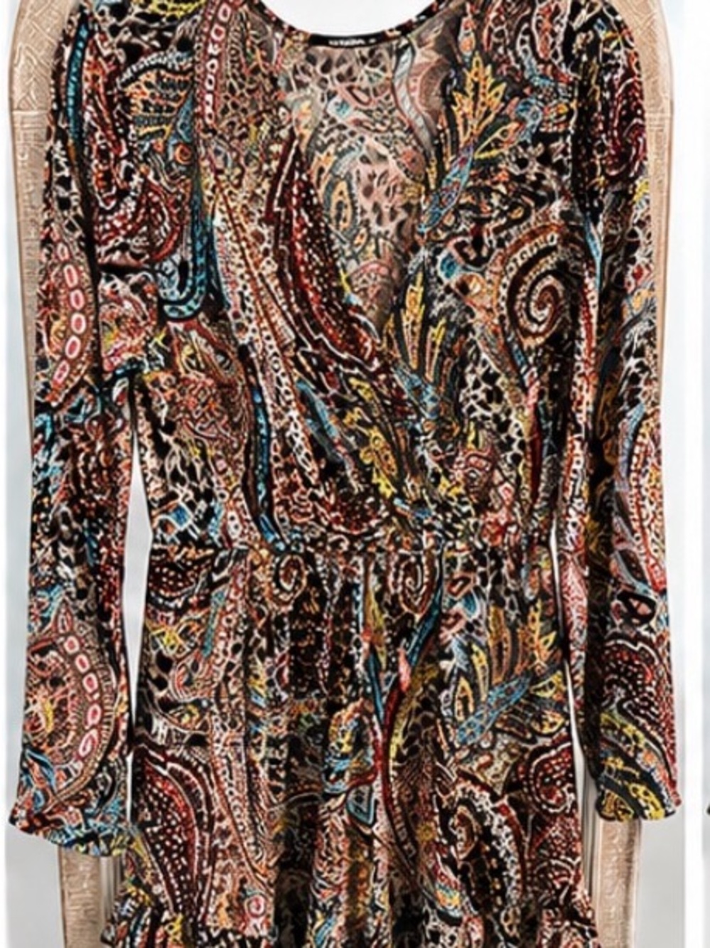 Ariella Multicolor Paisley Long Sleeve Jumpsuit